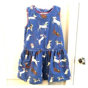 Mini Biden Dog Print Corduroy Dress